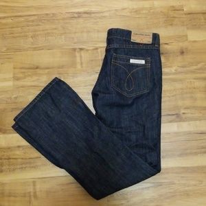 Boot cut jeans in dark denim